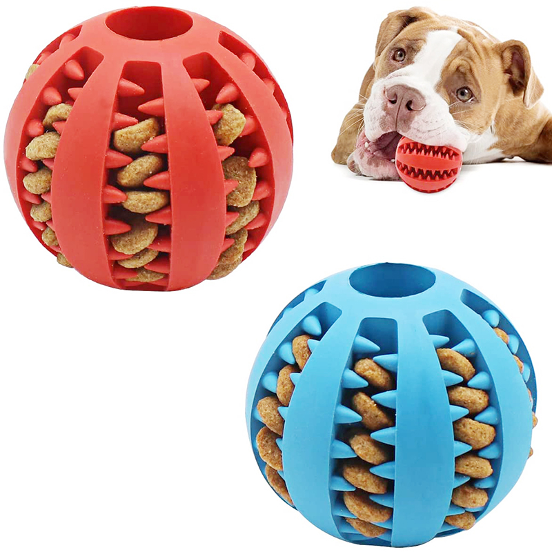 Or1eDog Ball Toys for Small Dogs Interactive Elasticity Puppy Chew Toy Tooth Cleaning Rubber Food Ball