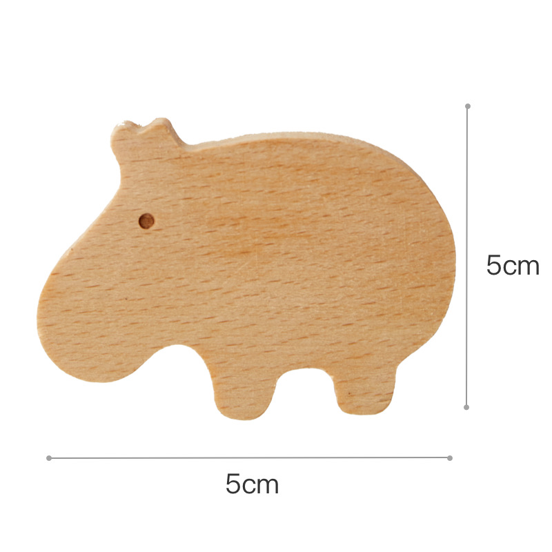 TkG31pcs Wooden Hooks Cute Room Decor Animal Hook Wall Keychain Coat Hook Home Decoration Solid Wood