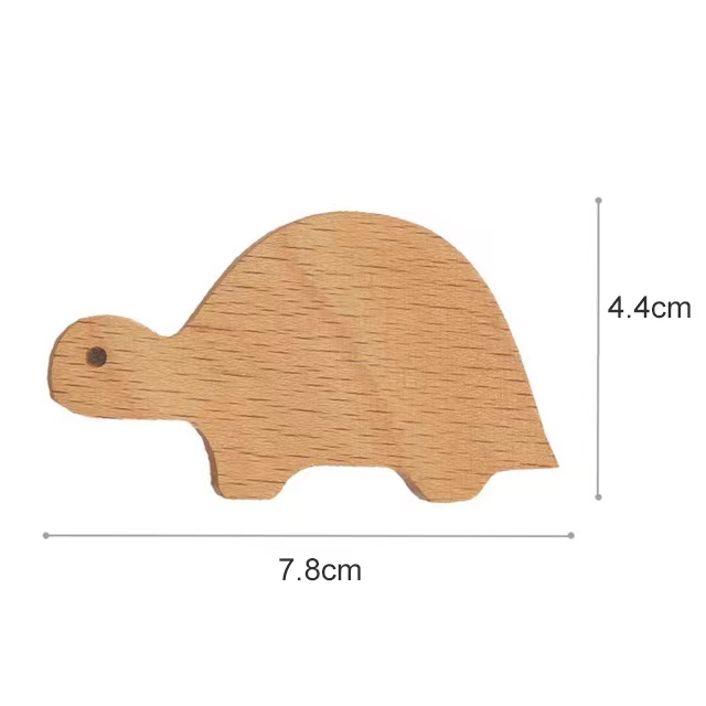 VBCG1pcs Wooden Hooks Cute Room Decor Animal Hook Wall Keychain Coat Hook Home Decoration Solid Wood