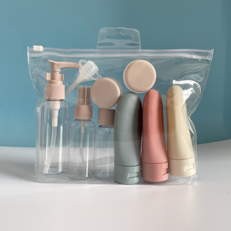 WoQZTravel Bottle Kit Refillable Empty Container Lotion Shampoo Bottle Spray Bottle Beauty Makeup Tools Cosmetics Travel