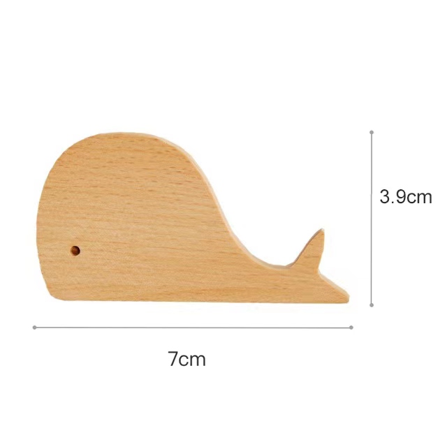 ojQi1pcs Wooden Hooks Cute Room Decor Animal Hook Wall Keychain Coat Hook Home Decoration Solid Wood